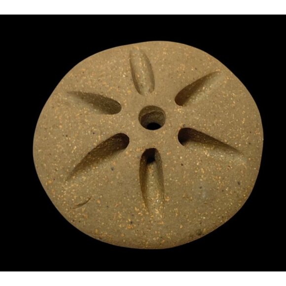 Handcrafted Ceramic Incense Burner With Sandstone Lid - Blue & Green Glaze Finis - Picture 4 of 10